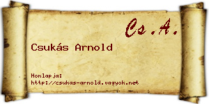 Csukás Arnold névjegykártya
