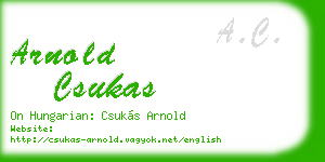 arnold csukas business card