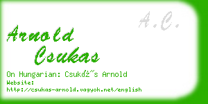 arnold csukas business card